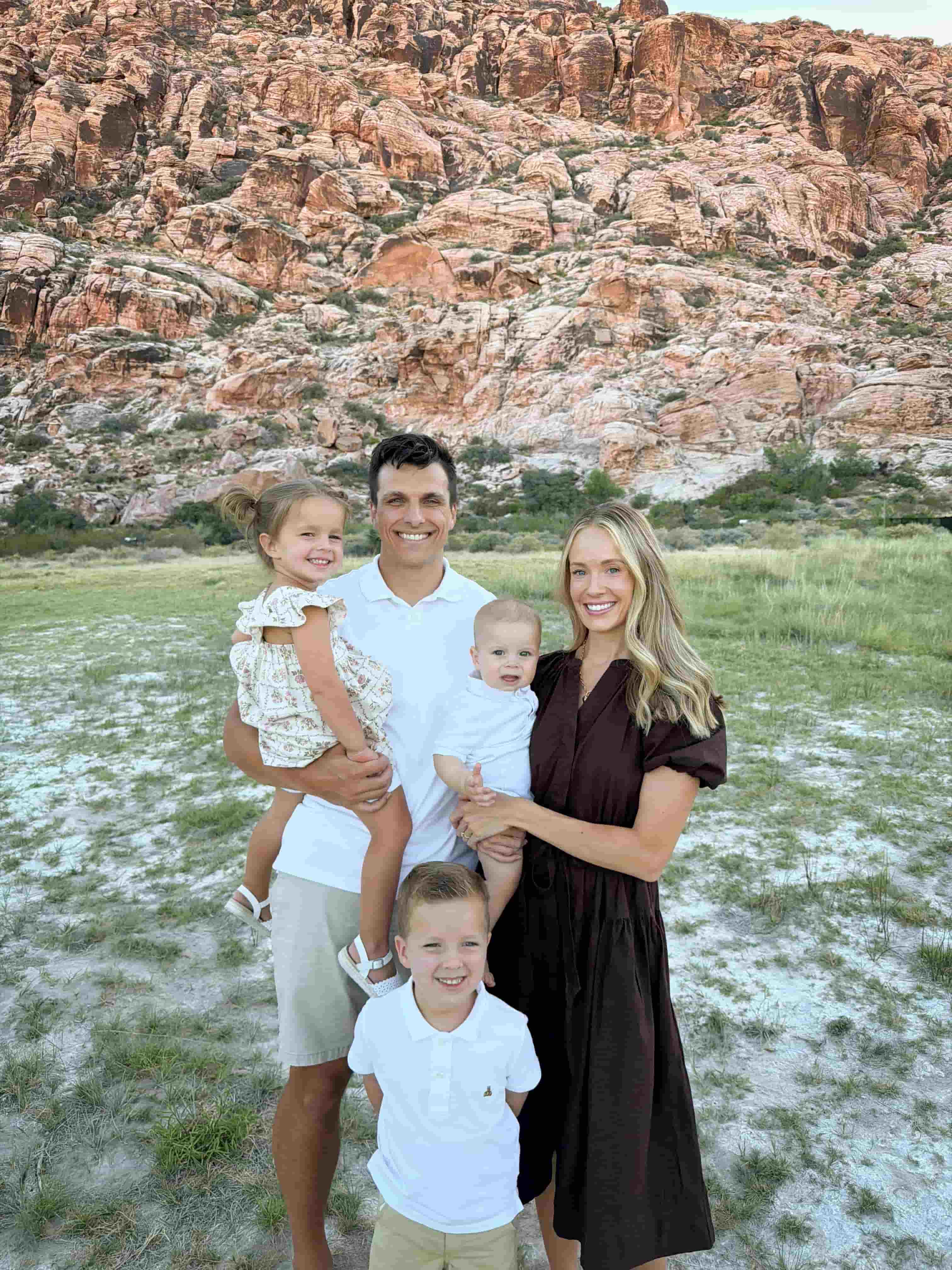 David with his wife and three children